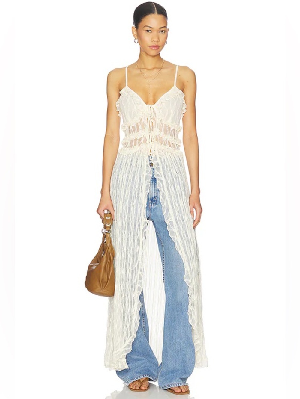 NWT - ASTR Cream Sariyah lace top